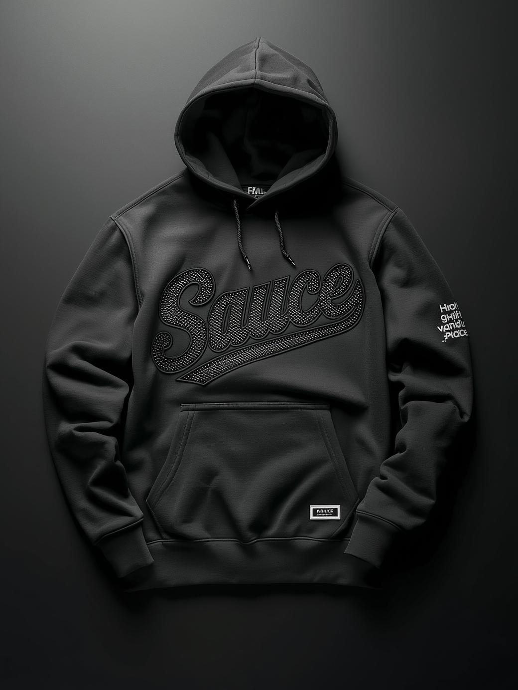 Steel Sauce Hoodie — Mesh Script